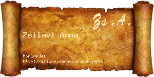 Zsilavi Anna névjegykártya
